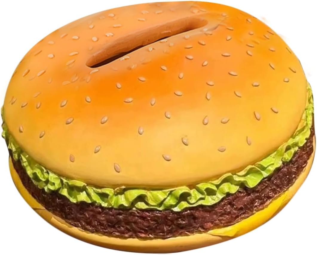 OUNONA Cartoon Hamburger Tissue Box Cover Fun Napkin Holder for Home Office and Dorm Decor Creative Tissue Storage Case Stylish and Chic Design for Setting