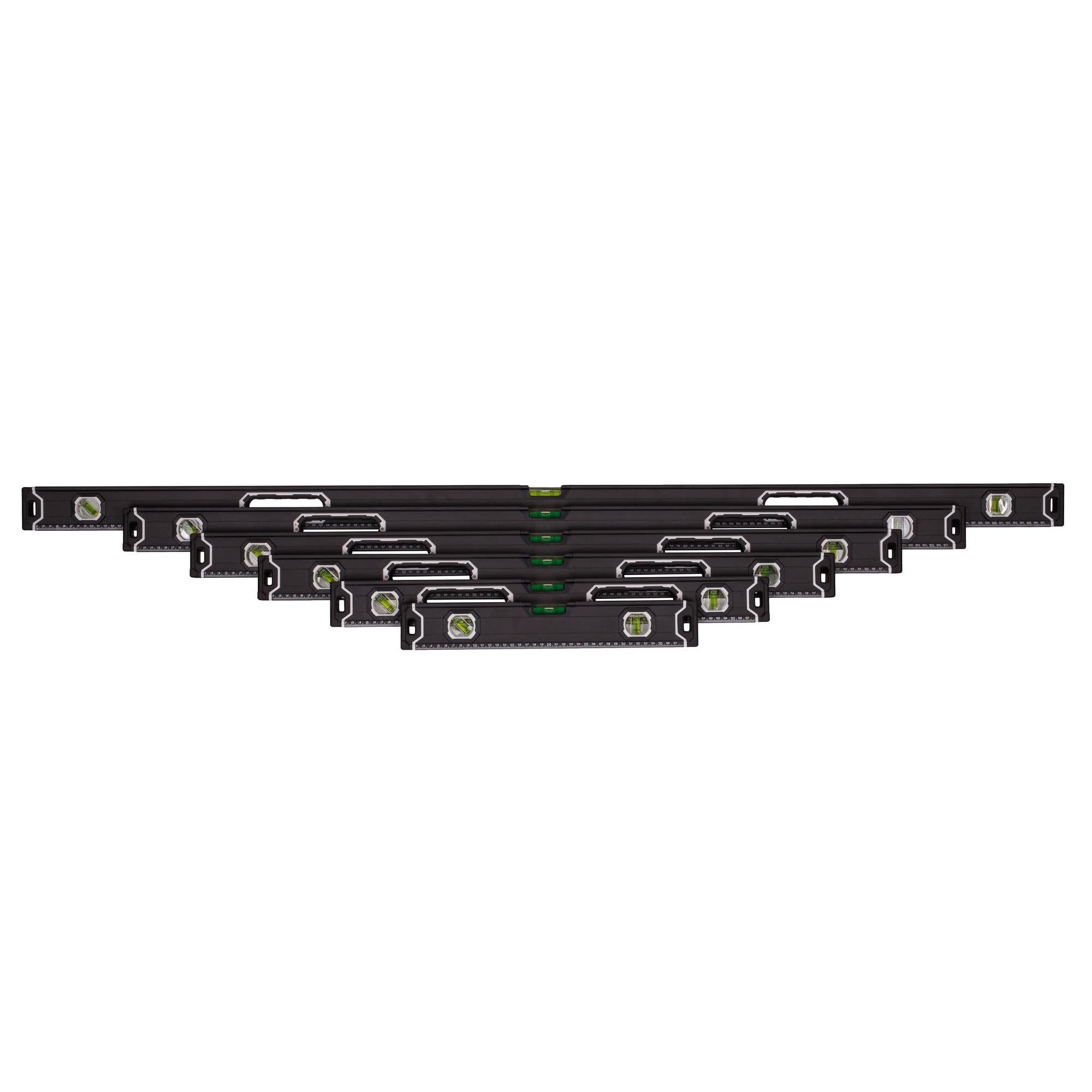MIVOS - Nivel de burbuja de aluminio de 150 cm con sistema magnético y carcasa de aluminio - Nivel de burbuja con 3 niveles de burbuja - Alta precisión - Nivel magnético, 1500 mm, VR-4517, Negro