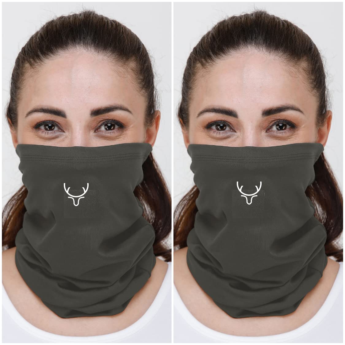 PANTAR Bamboo Bandana Headband and Face Mask for Men & Women | Super Soft | Odour-free & Breathable | Durable & Multipurpose ARMY GREEN Bandana Mask for Dust, Pollution & UV Protection 02 pc 3