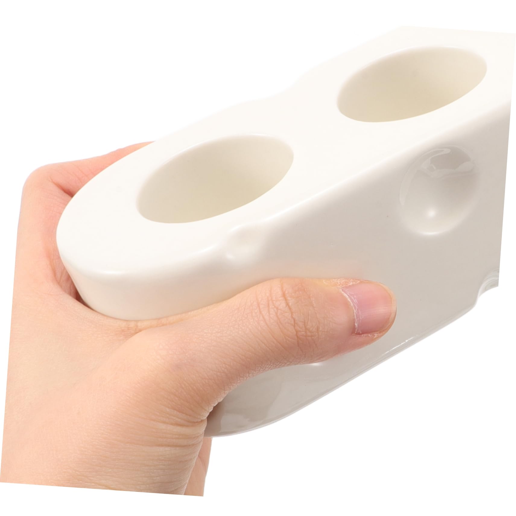 Supporto Base per Spazzolino Elettrico in Ceramica Bianca | Organizzatore da Piano, Stile Semplice ed Elegante, per Bagno e Cucina, Funzione di Contenimento