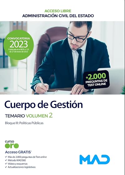 Cuerpo de Gestión de la Administración Civil del Estado . Temario volumen 2
