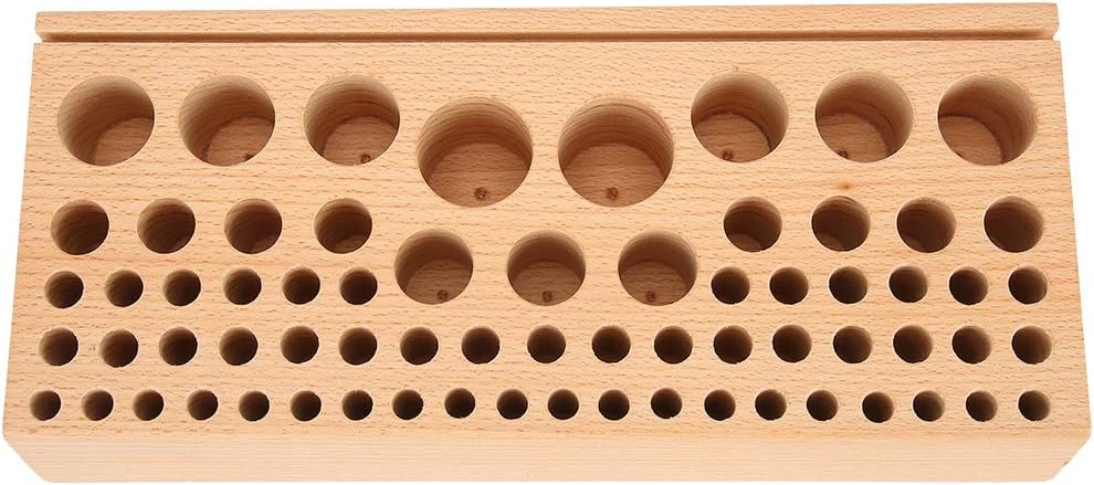 Leather Craft Tool Holder, 68 Holes Wooden Professional Leathercraft Tool Holder Rack Stand for Leather Working Making Punch Tools Organizer Storage(27x11.5x5.5cm/10.6x4.5x2.2in)