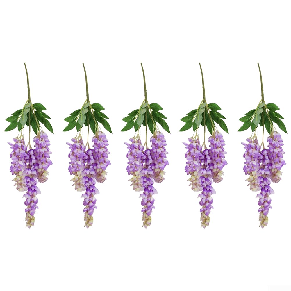 Glycines artificielles violettes déco de table de fête et arche de mariage unique