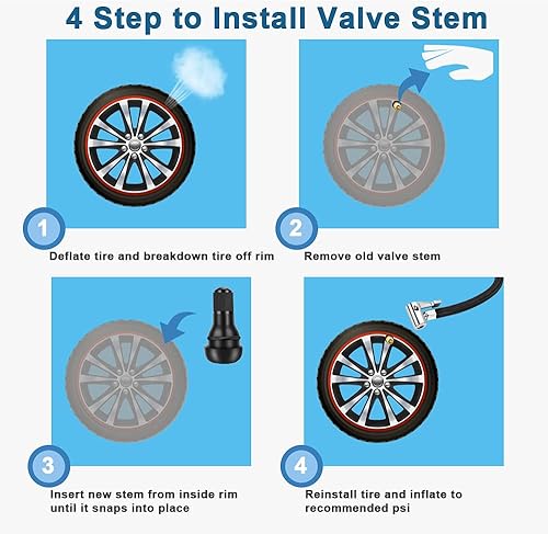 Miniatura 7 de Riseuvo 6 herramientas de extracción de vástago de válvula de neumático, removedor de núcleo de válvula de cabezal simple y doble, herramienta de