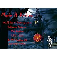 10 Personalised Halloween Party Invitations D3