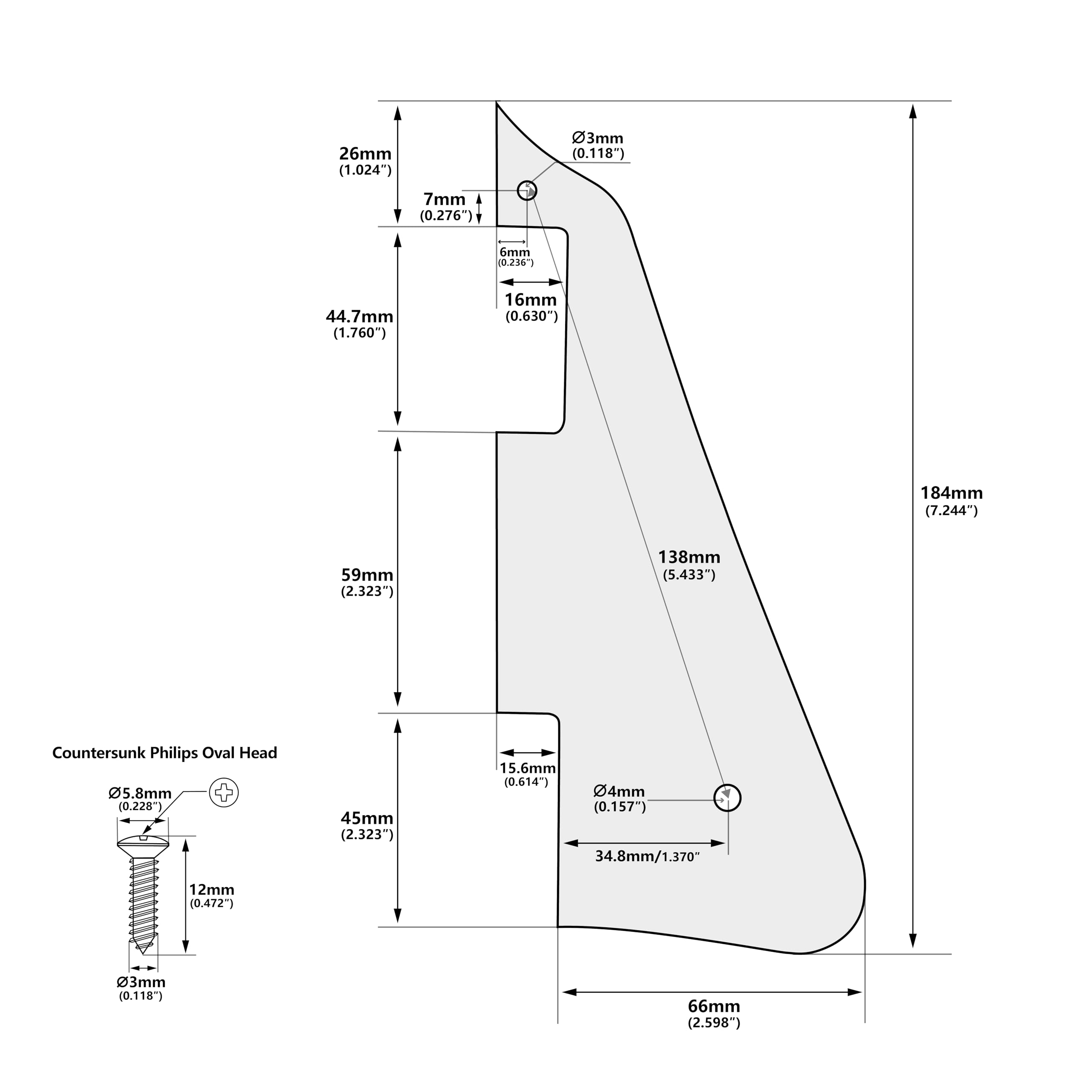 Banworks 4 Ply Les Paul Pickguard LP Pickguard Scratch Plate 2-Hole Electric Guitar Pickguard for USA Gibson Les Paul LP JT/HB-05 Blue Pearl