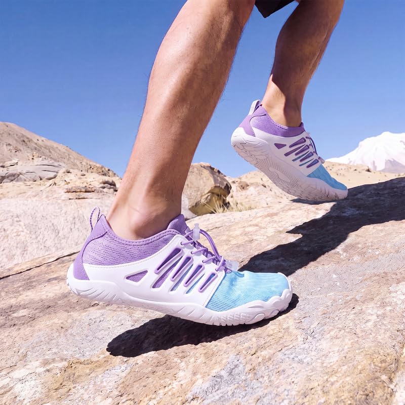 Image of Hike Barefoot Water Shoes for Women Men Footwear, Quick Dry Wide Toe Box Pro Beach Swim Athletic Sports Shoes, Non-Slip Lightweight Aqua Shoe for Pool Hiking Walking Kayaking Diving Surfing