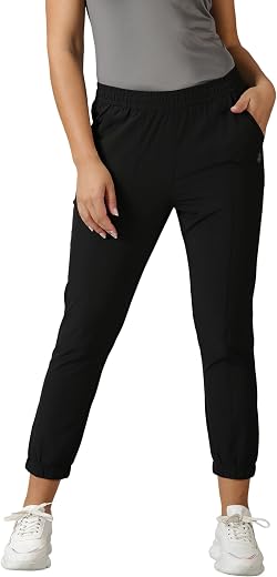 DOMIN8 Trackpants for Women | Stylish Trousers for Women | Polyester Blend Bottoms for Girls | Navy Blue