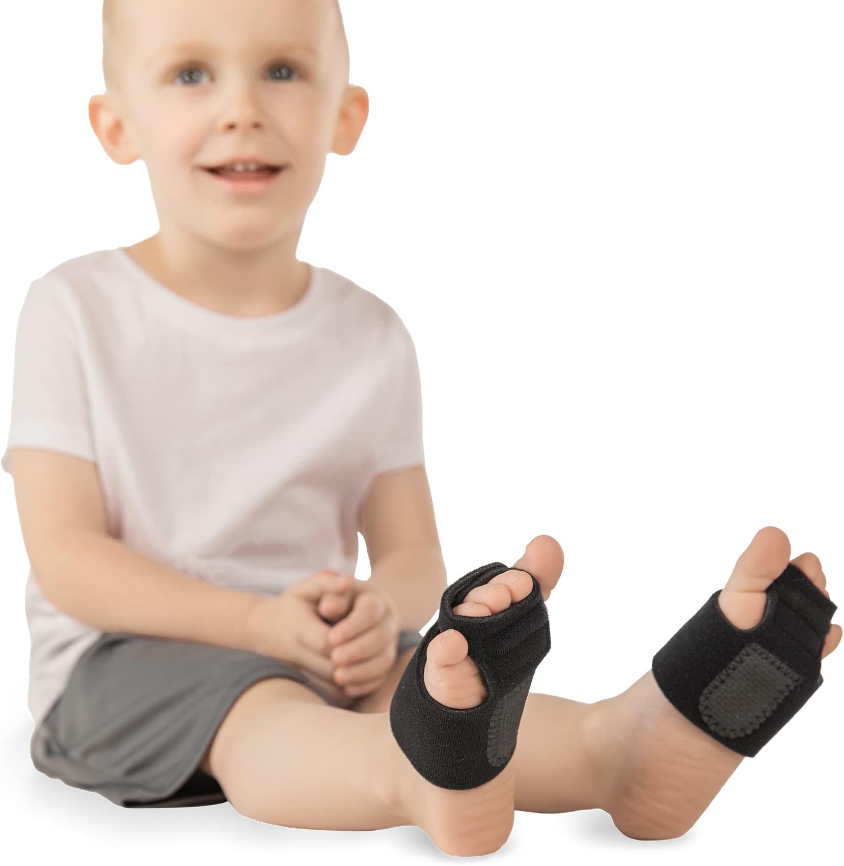 BraceAbility Toe Walking Brace - Patent Pending Pediatric Idiopathic AFO Correction Splint for Kids Anti Tip-Toe, Autism, ADHD, Cerebral Palsy, Aspergers, Youth Neurological Disorders (M Pair)
