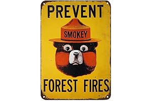 Smokey Bear Prevent Forest Fires Outdoors Metal Tin Sign 8x12 Inch Wall Decor