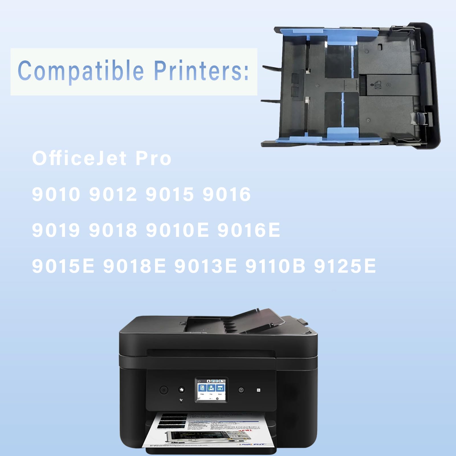 ZHINGUAN Paper Output Input Delivery Tray Compatible for OfficeJet Pro 9010 9012 9015 9016 9019 9018 9010E 9016E 9015E 9018E 9013E 9110B 9125E Printers (Only Paper Input Tray)