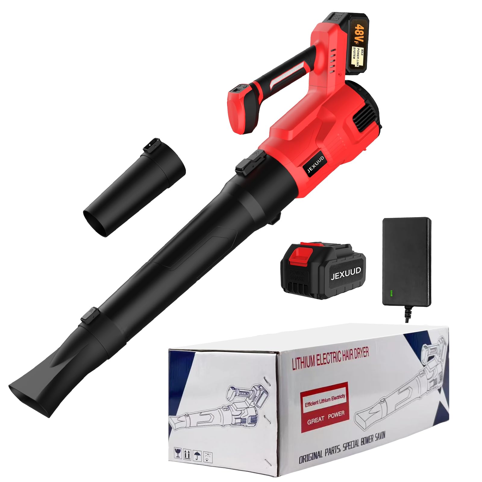 Cordless Leaf Blower 21V Electric Blower with (1) 3.0Ah Battery and Fast Charger, Variable Speed, Turbo Mode, Battery Powered Handheld Leaf Blower for Lawn Care and Yard Leaf Cleaning
