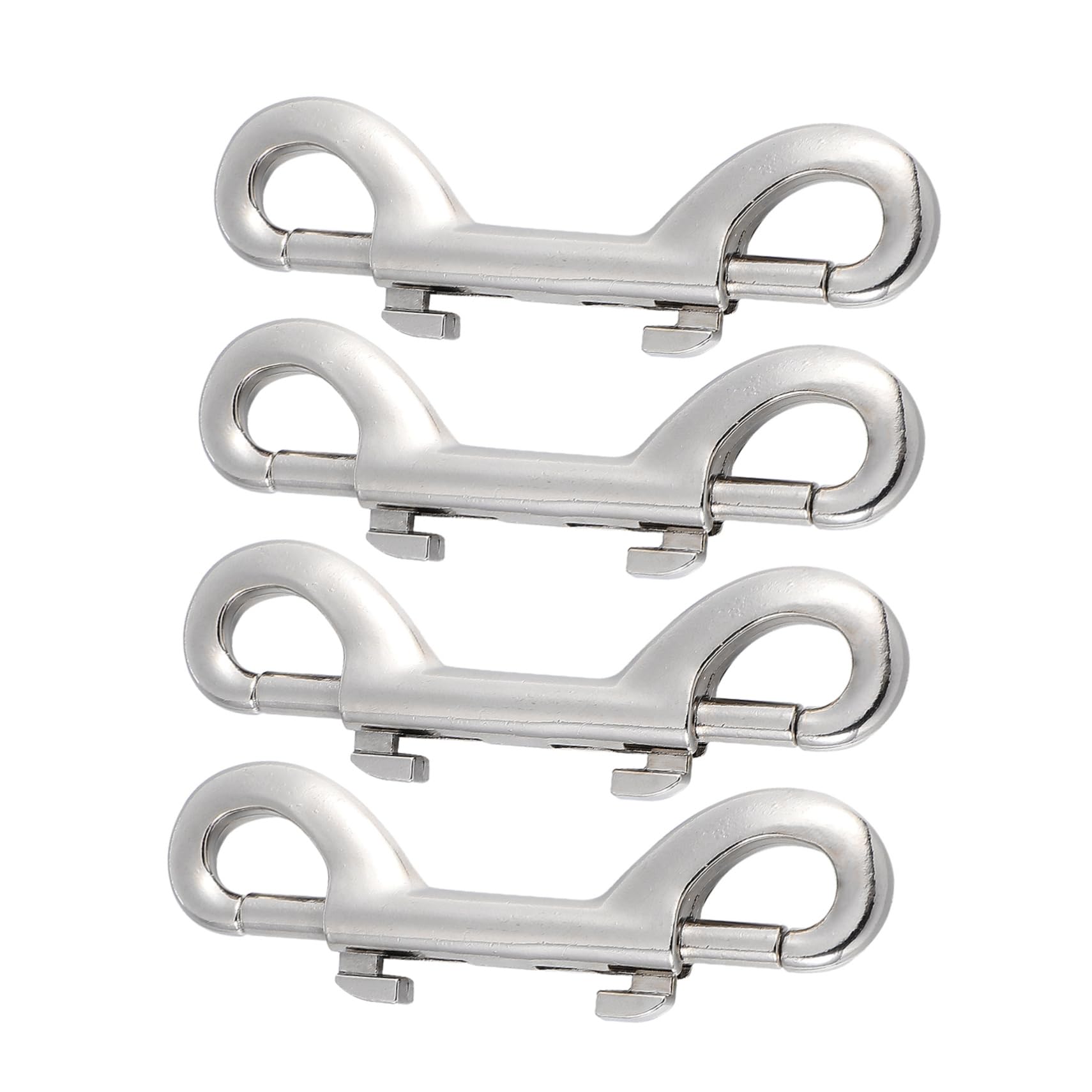 NAMOARLY 4 Pack Double Sided Snap Hooks Heavy Duty Leash Hooks Easy One-Handed Trigger Versatile Bolt Buckle Clips for Spearfishing