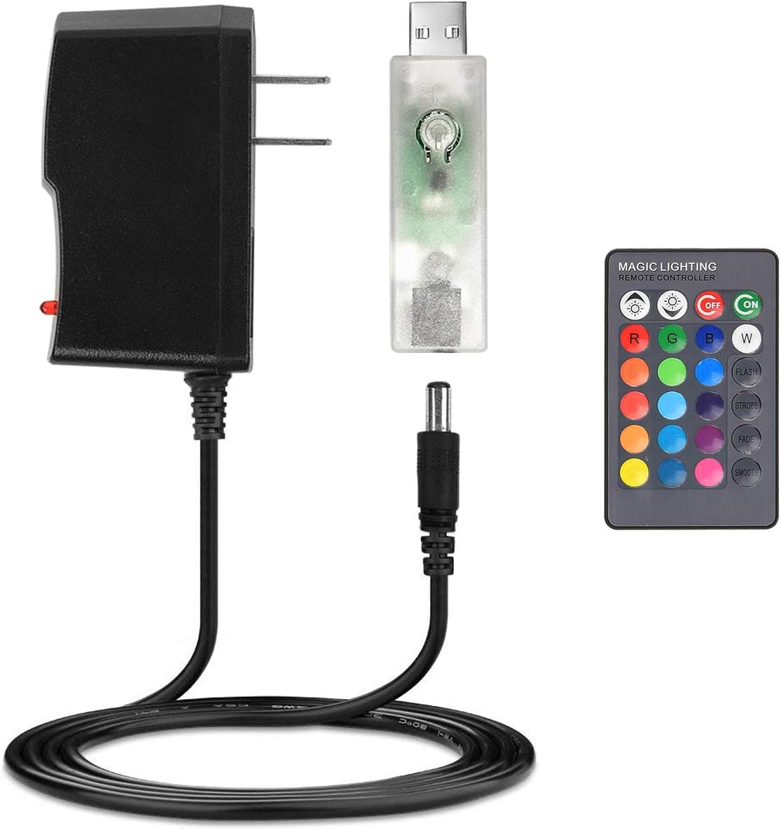 Woodsam LED Message Writing Board & 3-Pack Accessories Power Adapter & USB Connector &Remote (LED Board Accessories)