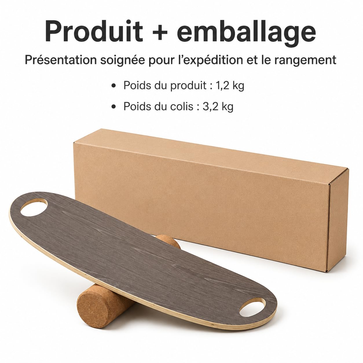 Tavola di Equilibrio in Legno Composito, Per Appassionati di, Design Portatile con Rullo