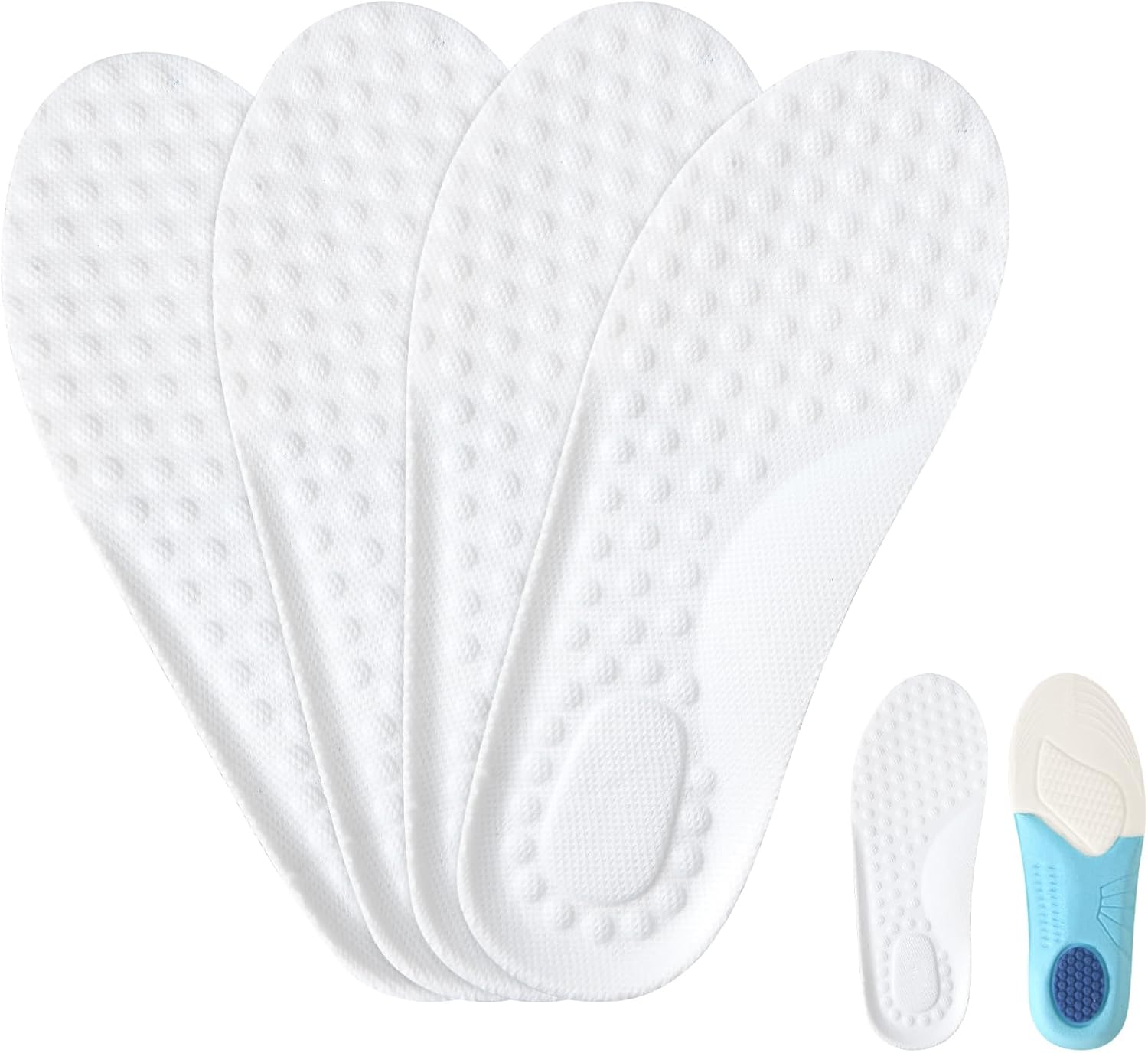 Piriuuo 2 Pairs Kids Memory Foam Insoles, Cropable Kids