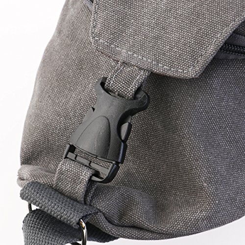BESTOYARD Mochila casual de lona para esportes ao ar livre, bolsa de ombro transversal transversal p