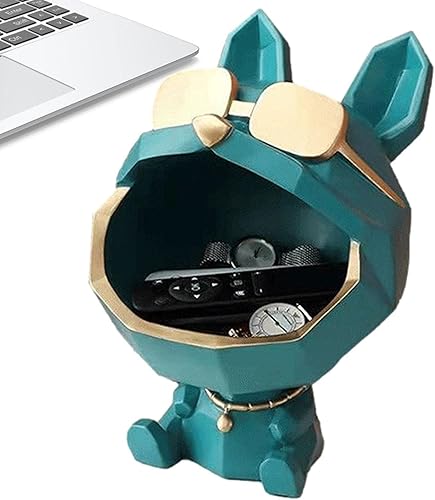 Miniatura 8 de Cuenco de resina para llaves de perro, figuras geniales para perros, caja de almacenamiento de boca grande, estatua de resina de animales