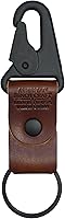 American Bench Craft Tactical Clip-On Leather Keychain for Men - Full Grain Leather, Durable HK Snap, Made in USA