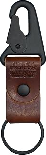 American Bench Craft Tactical Clip-On Leather Keychain for Men - Full Grain Leather, Durable HK Snap, Made in USA