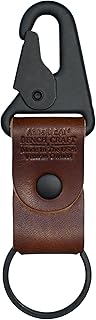 Clip On Tactical Keychain | Full Grain Leather Keychain for Men | Durable HK Snap Key Fob, Made in USA