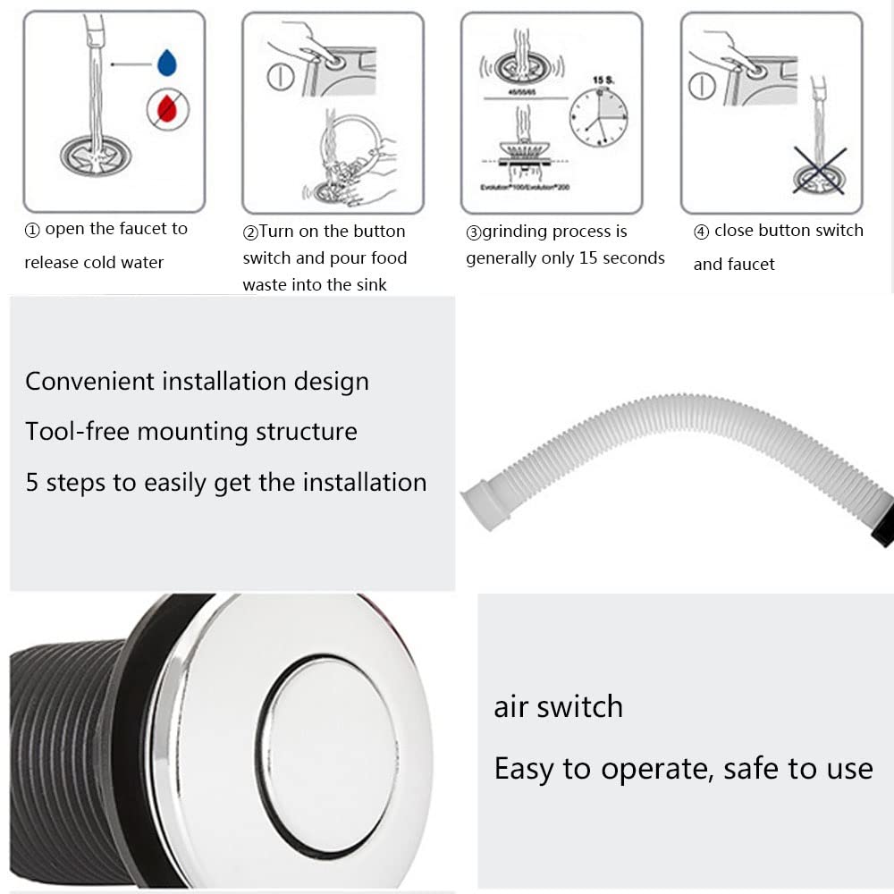 Eliminación De Basura Doméstica Con Cable De Alimentación Alimentación Continua Compacta Triturador De Residuos De Alimentos Triturador De Basura 0.76 HP 1600ML Para ​Residuos De Cocin