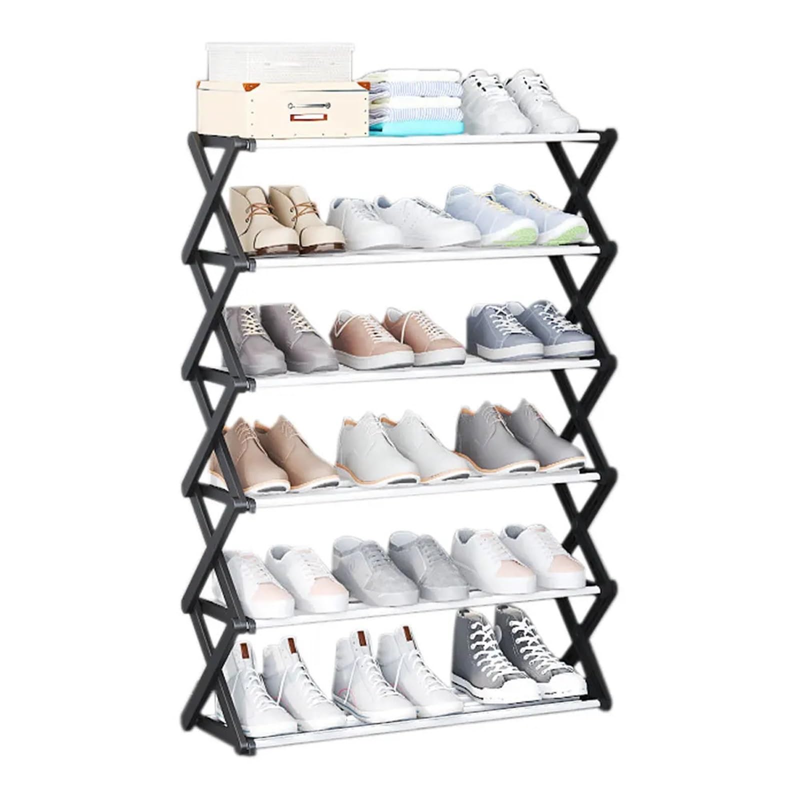 Estantería de Metal Foldable Multi-Tier Metal Shoe Rack