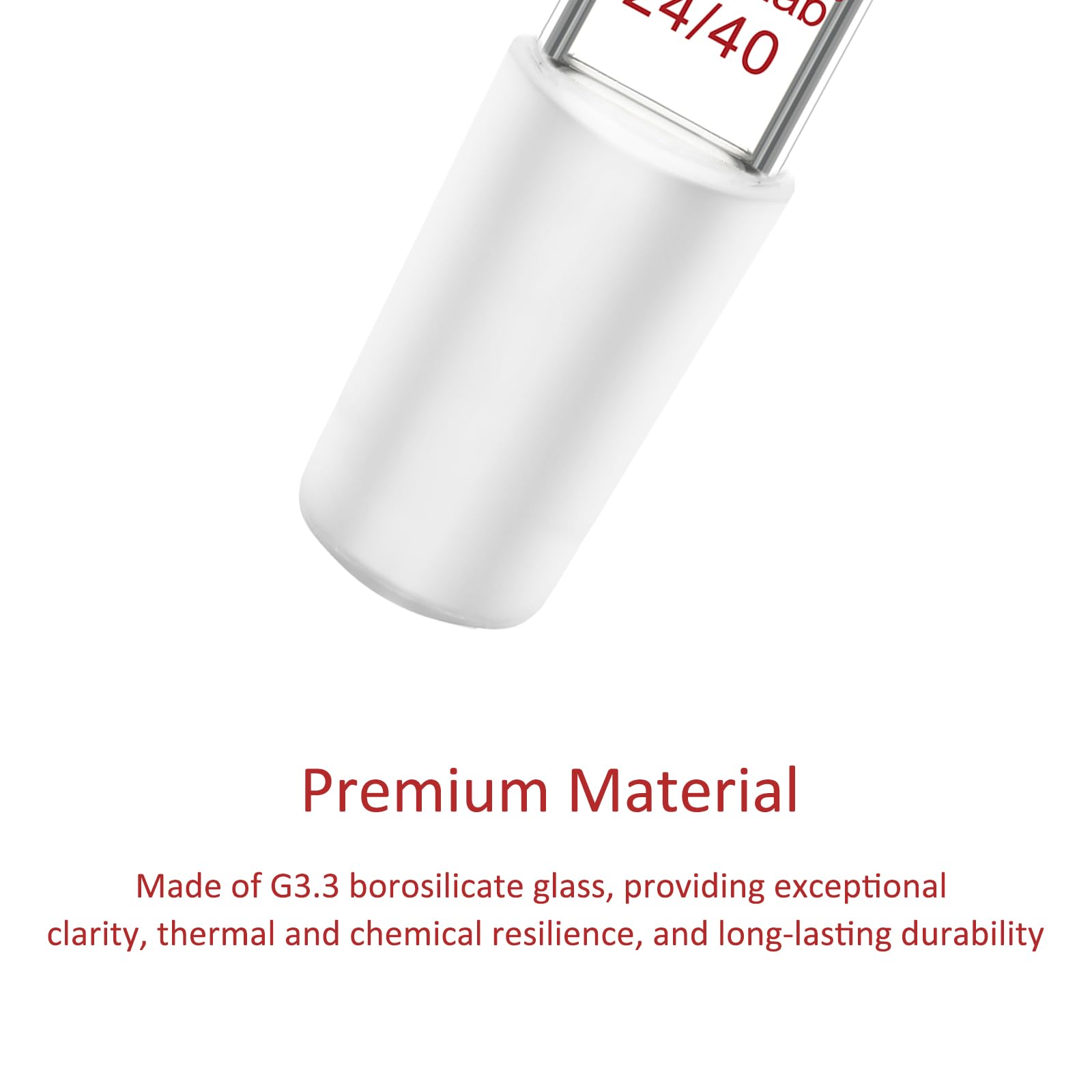stonylab Adaptateur d'Entrée Coudé, 1 Pack Adaptateur d'Entrée Coudé en Verre Borosilicaté avec Raccord 24/40 et Connexion de Tuyau Verrerie de Laboratoire