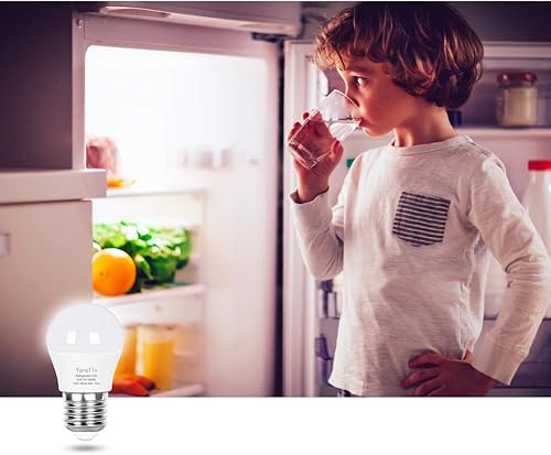 Miniatura 7 de Bombilla LED para refrigerador, equivalente a 40 W, 120 V, A15, bombillas impermeables para nevera, 5 W, luz blanca de día, 5000 K, E26, base media,