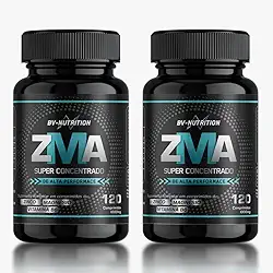 Kit 2x Zma Super Concentrado Zinco Bisglicinato, Óxido e hidróxido de Magnésio Vitamina B6 Piridoxina 120 Comprimidos Rende 60 Doses Suplemento Alimentar Desempenho - BV Nutrition