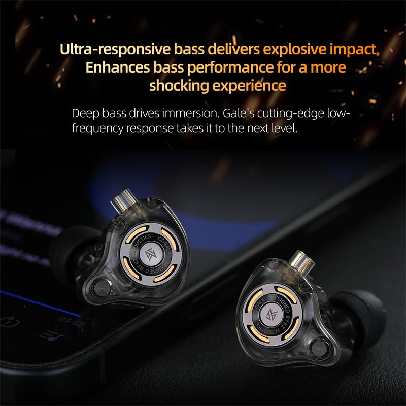 KZ Gale SuperLinear Driver in Ear Monitor HiFi Gaming IEM Fones de