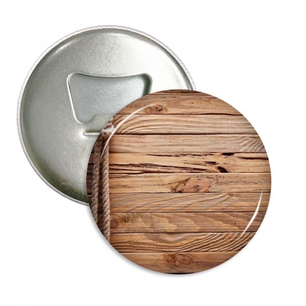 Badge bouton ouvre-bouteille motif bois le cadeau idéal en lot de 3