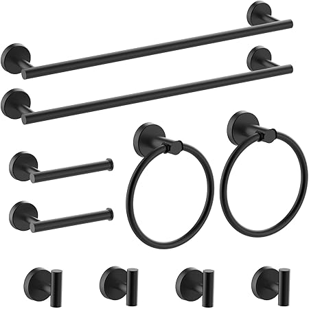 Brushed Gold Bathroom Hardware Set, 10pcs Including 2pcs 16 Inch Towel Bars Toilet Paper Holders Towel Rings And 4pcs Robe Hooks 09a70961 Cb22 4888 91ef 43e127b2ed57.710a22fcd5f8d4cbf8f5e695b73e3a56 - View #7