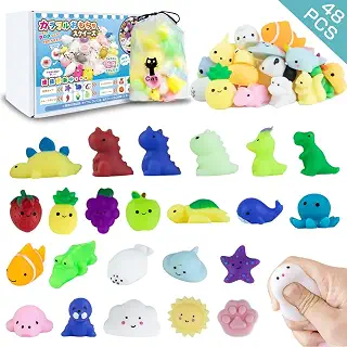 スクイーズ 動物 ストレス解消グッズ スクイーズセット 子供景品 おもちゃ 握る ぷにぷに動物 パーティーバッグ フィラー 動物 かわいい 低反発 柔らかい お祭り 景品 夏祭り SNS インスタ 流行 暇つぶし クリスマス 誕生日プレゼント 癒しグッズ 贈り物 子供 (動物タイプ/フルーツタイプ, 48PCS)