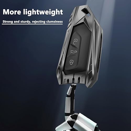 Miniatura 6 de para Volkswagen Funda para Llavero con Llavero, Elegante y Duradera Funda de Protección de Aleación de Zinc Compatible con VW ID3 ID4 MK8 Golf GTI