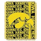 The Northwest Company NCAA Iowa Hawkeyes Woven Jacquard Throw Blanket, 48' x 60', Double Play