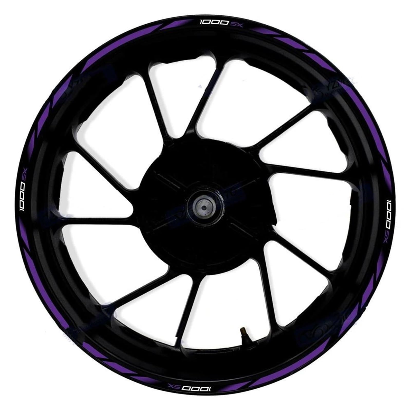 Motorcycle 17 Inch Front and Rear Stripe Decals Wheel Rim Stickers for Kawasaki 1000SX for Z1000SX Motorbike(Color8)