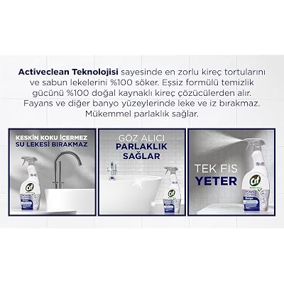 Cif Power & Shine Sprey Banyo İçin Temizleyici ve Kireç Çözücü 750 ml