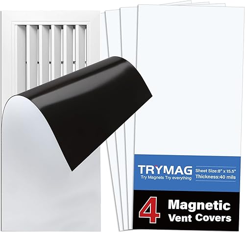 Miniatura 9 de TRYMAG Cubiertas de ventilación de piso fuertes, cubiertas de ventilación magnéticas de 8 x 15 pulgadas para registros de aire estándar del piso del