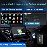 Vista 4 de CarlinKit Adaptador USB inalámbrico CarPlay solo compatible con radios de coche Android. solo para la versión de Android 4.4.2 o superior. APK debe