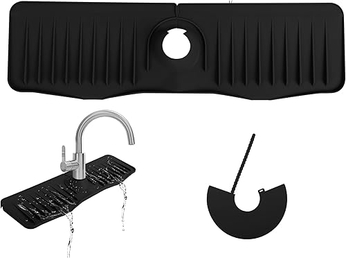 Protector de salpicaduras de silicona para grifo, protector de salpicaduras para fregadero de cocina, tapete colector de goteo de agua para cocina,