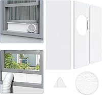 Vista 1 de Kit de ventana de aire acondicionado portátil para manguera de escape de 5 pulgadas de diámetro, paneles de sellado de ventana ajustables de 59
