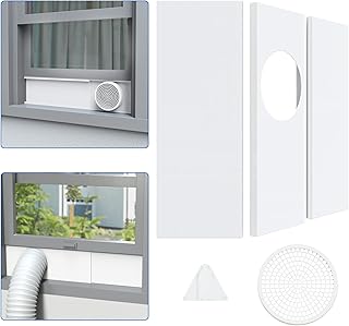 Wintcomfort Portable Air Conditioner Window Seal Plates Kit for Portable AC Exhaust Hose with 5" Diameter, Adjustable Seal...