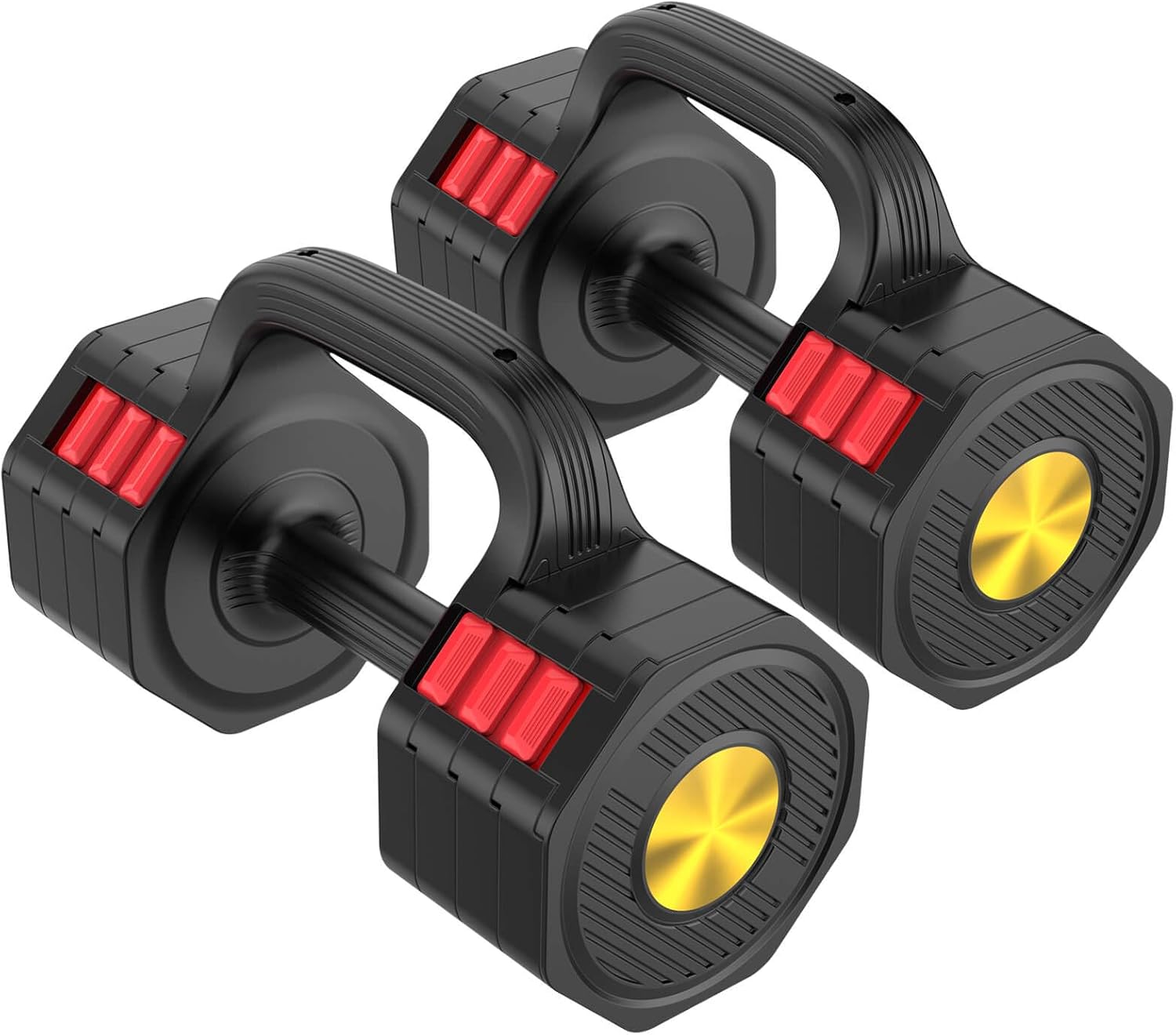 41LBS Adjustable Dumbbell Set, Each 5/10.3/15.4/20.5lb Adjustable Dumbbells for Men Women, 4 Level Weights Set with Handle as Kettlebell for Home Gym Workout