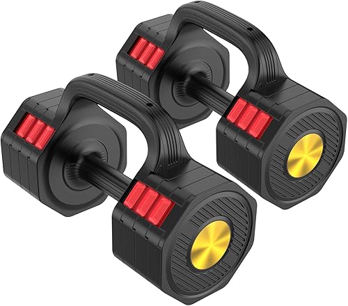 Juego de mancuernas ajustables de 41 libras, cada pesa 510.315.420.5 libras para hombres y mujeres, juego de 4 niveles de peso con asa como pesa