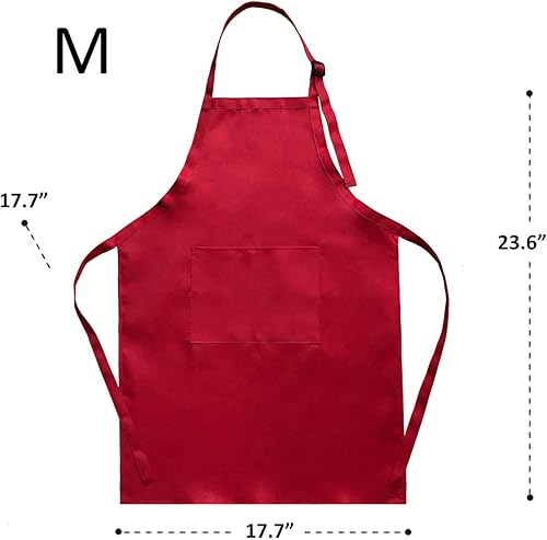 Miniatura 9 de Paquete de 6 delantales negros para niños y sombrero de chef, juego de delantales de pintura ajustables con bolsillos para niños, niñas y niños,