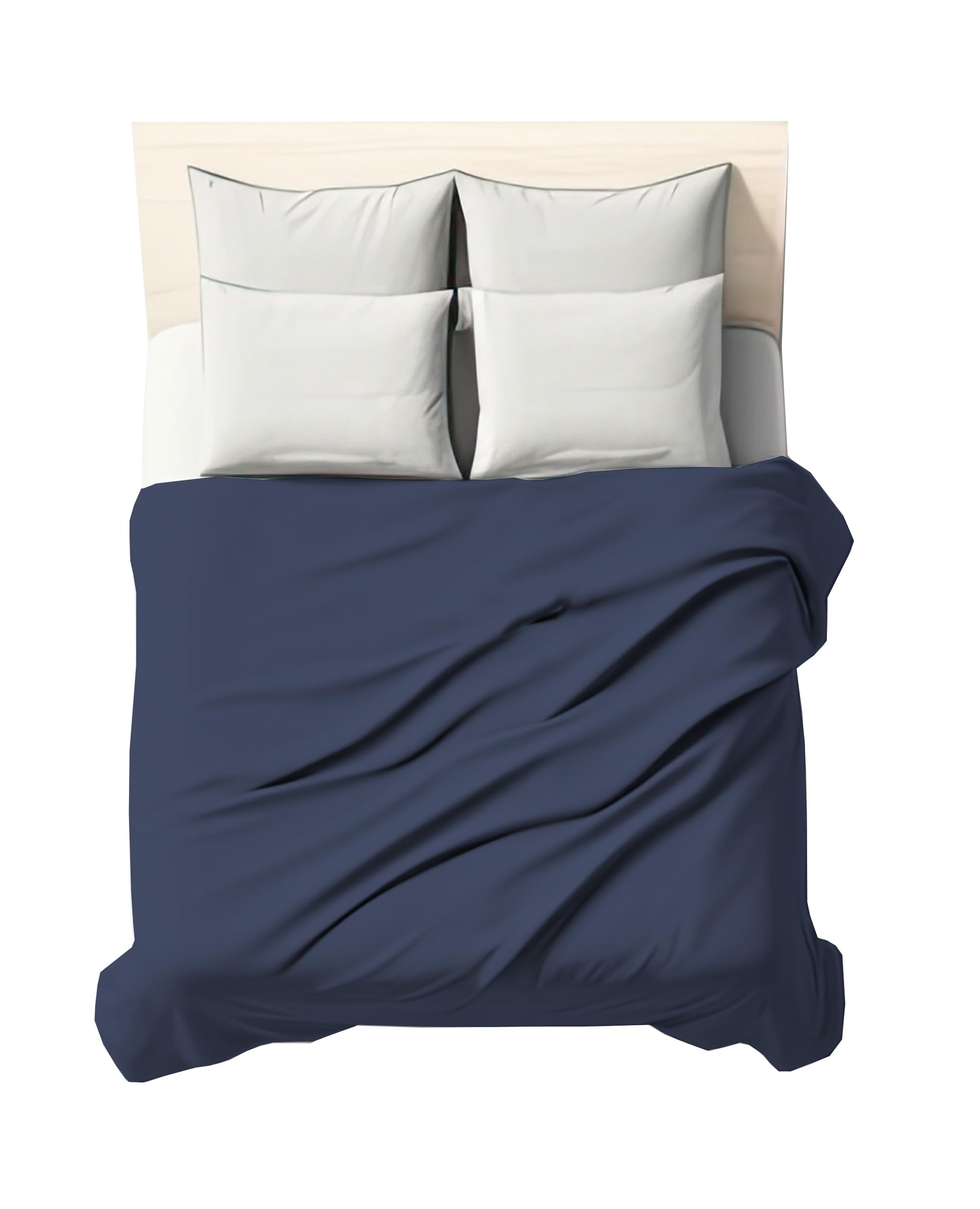 Bettlaken für Doppelbett, einfarbig, 100% Perkal-Baumwolle, Fadenzahl 200, 260 x 290 cm, 1 Stück, hohe Qualität, Bettlaken (nur Oberlaken)