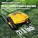 224CC Remote Control Lawn Mower, Small Crawler Oil-Electric Hybrid Track Drive Lawn Mowing and Weed Whacker, All Terrain Grass Cutter Yard Mower, 45° Climbing