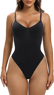 YIANNA Shapewear for Women Tummy Control Seamless Bodysuit Waist Shaping Body Shaper Thong or Brief