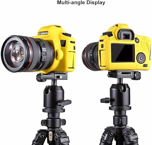 Miniatura 8 de Casos de cámara de silicona segura profesional Carcasa de goma para Canon EOS 6D Digital SLR Cámara Funda protectora (amarillo)